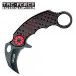 Black & Red Karambit Tactical Spring Assist Folding Knife