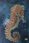 Copper Seahorse Print on Paper