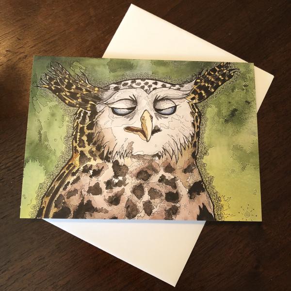 Drunk Owl Greeting Card