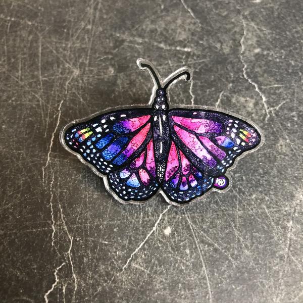 Amethyst Butterfly Acrylic Pin picture