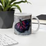 Amethyst Butterfly Ceramic Coffee Mug