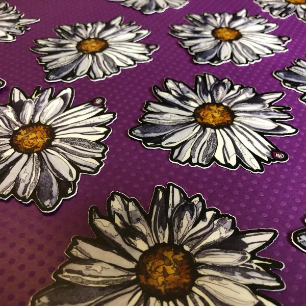 White Daisy Sticker