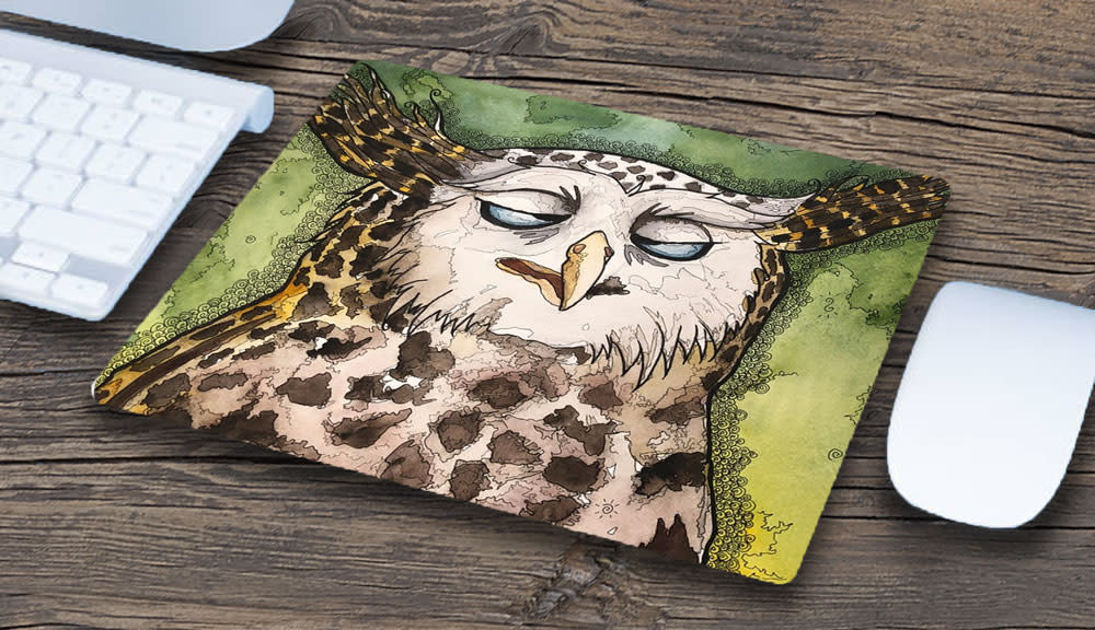 Drunk Owl Mousepad