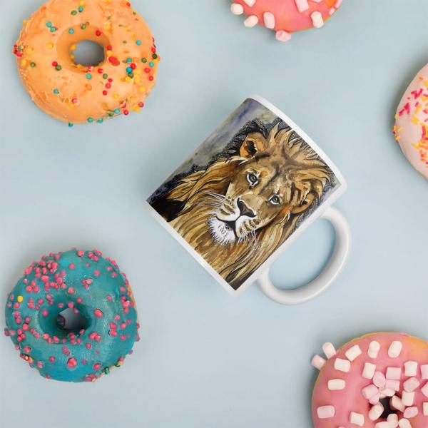 Lion Ceramic Coffee Mug Design #2 picture