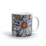 White Daisies Ceramic Coffee Mug