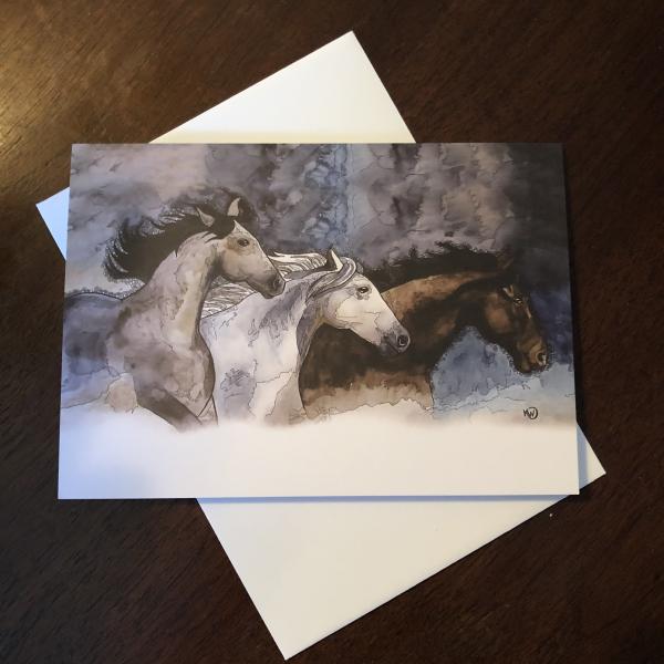 Wild horses Greeting Card picture