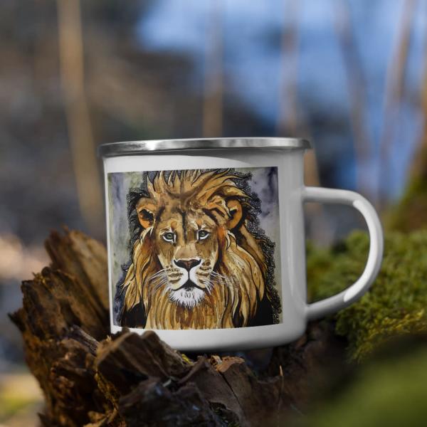 Lion Enamel Mug picture