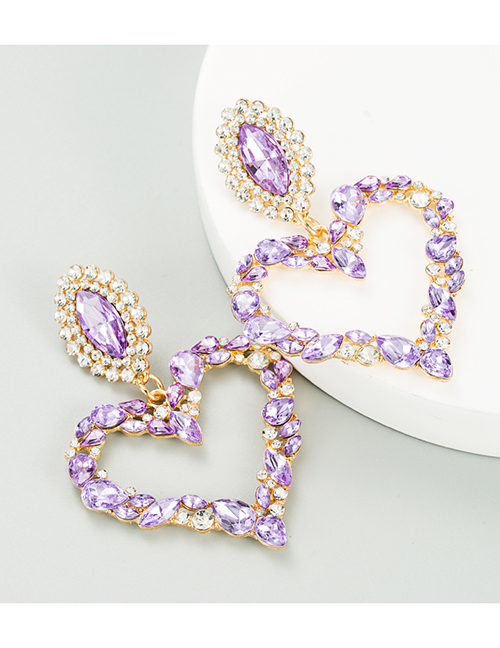 Purple Heart Earrings