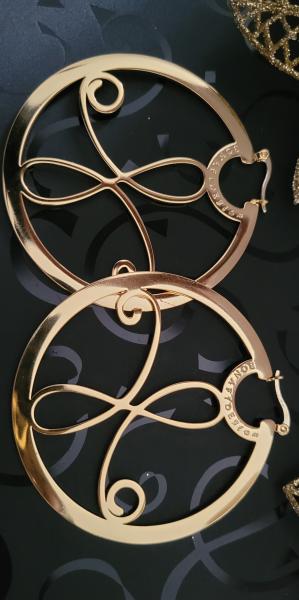 BFGlam Luxe Logo Hoops (Yellow Gold) picture