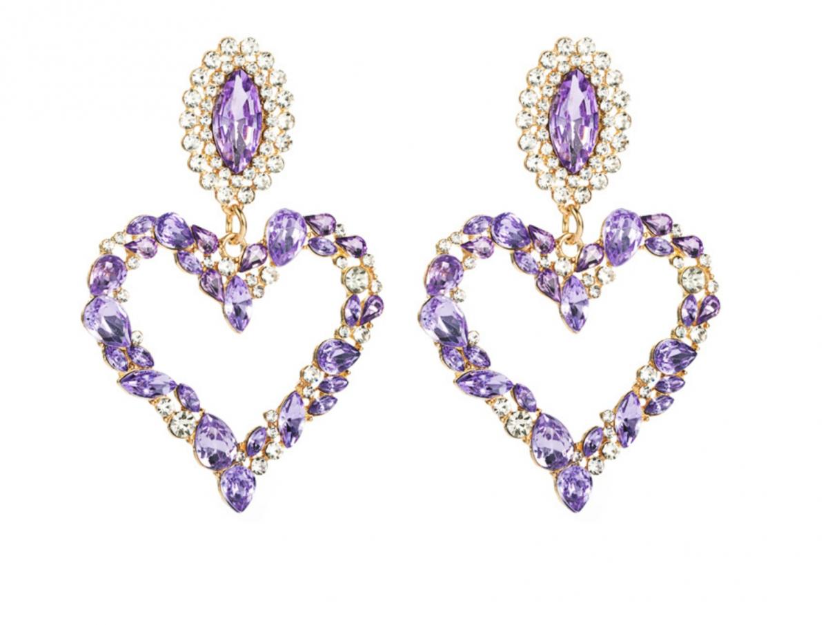 Purple Heart Earrings Eventeny