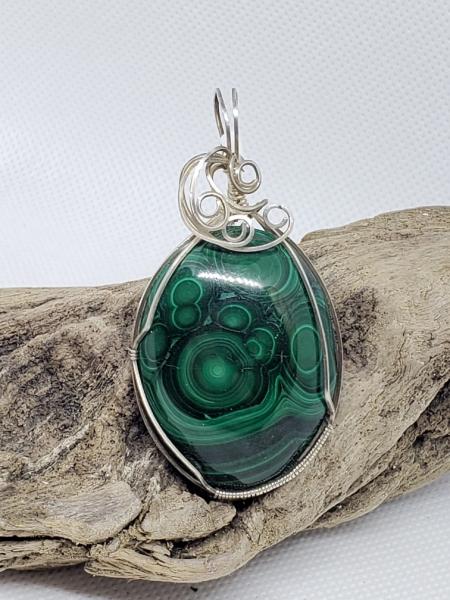 Malachite Pendant - Sterling Silver picture