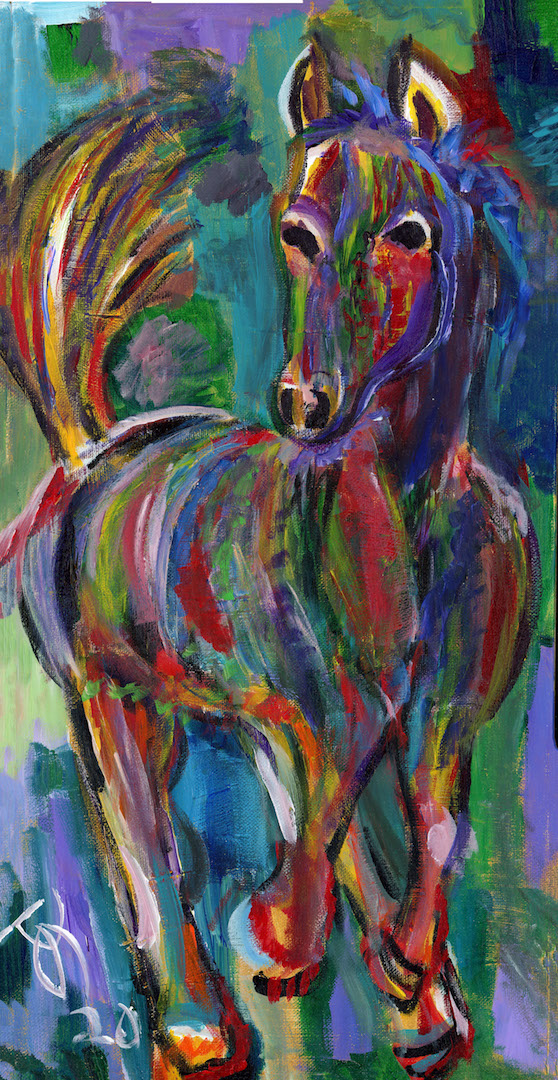 Polychrome Horses One and Two