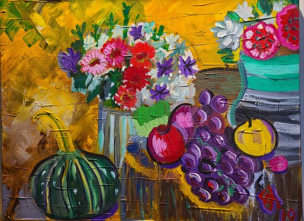 Flowers, Fruit and Gourd picture