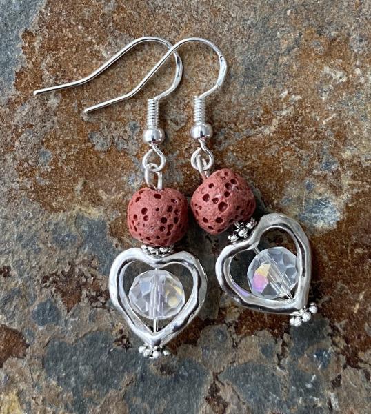 Diffuser heart earrings picture