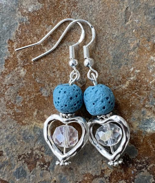 Diffuser heart earrings picture