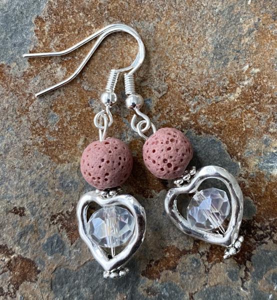 Diffuser heart earrings picture