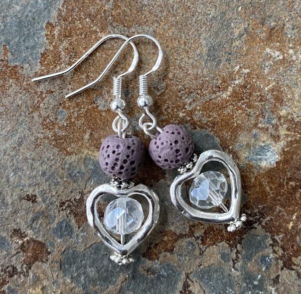 Diffuser heart earrings picture