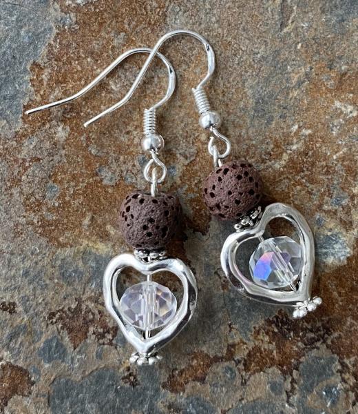 Diffuser heart earrings picture