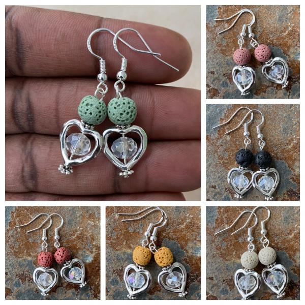 Diffuser heart earrings picture
