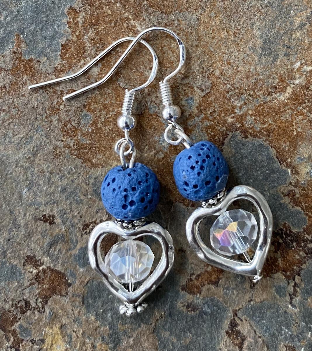 Diffuser heart earrings picture