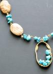 Wire blue necklace