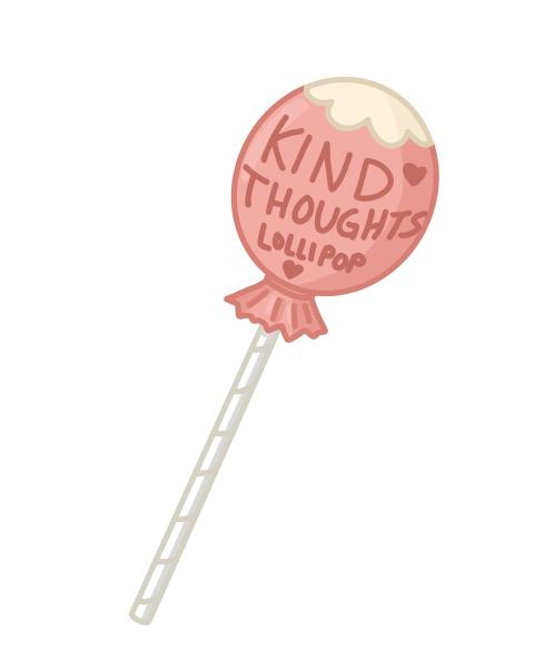 Kind Thoughts Lollipop Sticker