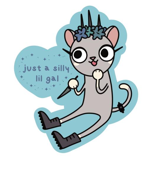 Just A Silly Lil' Gal Sticker