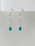 Teal Double Eight Earrings