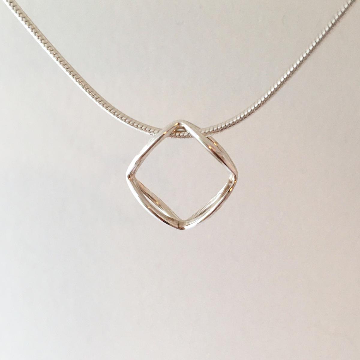 Small Sterling Square Pendant picture