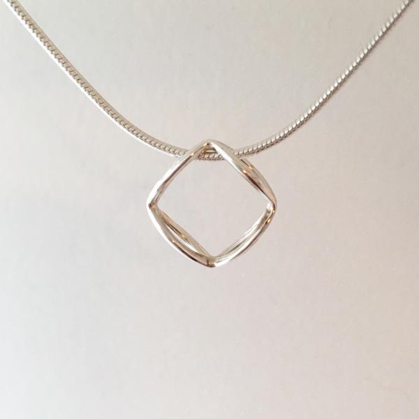 Small Sterling Square Pendant picture