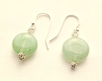 Aventurine Love Knot Earrings