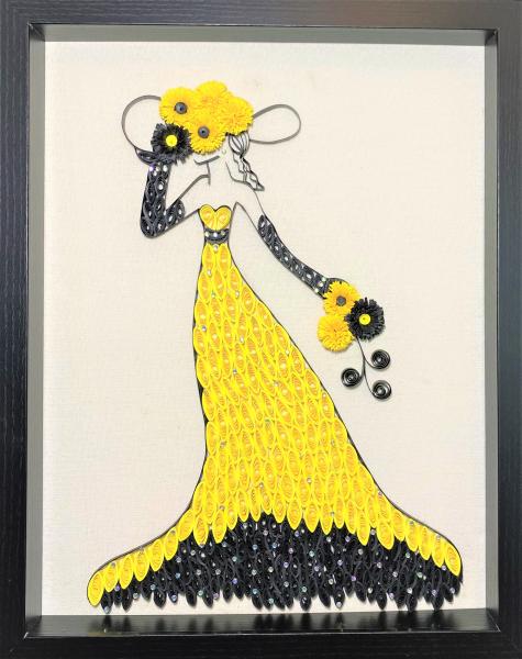 064 Lady in Long Yellow Dress