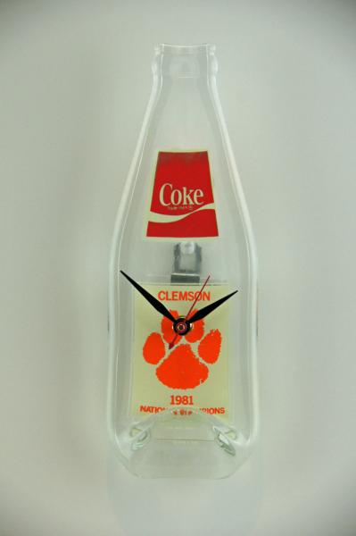 Clemson Championship Coke Bottle Clock picture