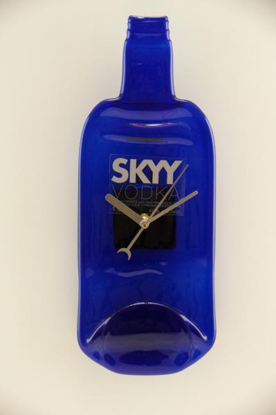 Recycled 750ml Skyy Vodka Bottle Clock