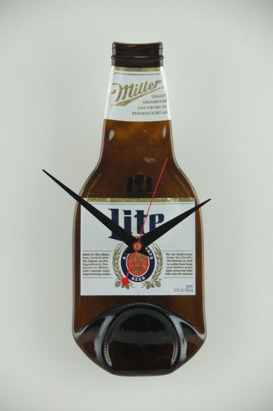 Recycled Miller Lite Beer Bottle Clock