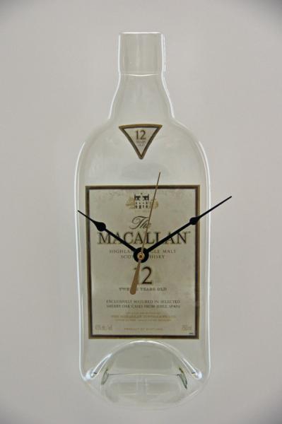 Recycled Macallan 12 Yr. Single Malt Whiskey Bottle Clock