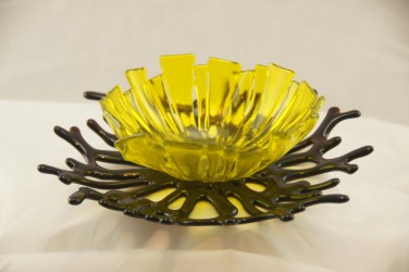 Yellow and Red Finger Dish picture