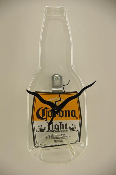 Recycled Corona Light Beer Bottle Clock