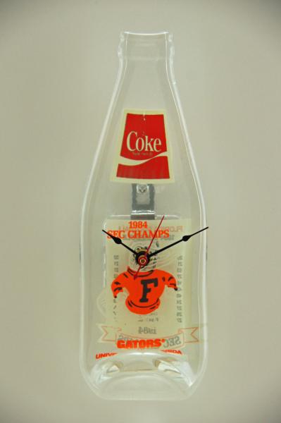 Recycled Florida Gators Coke Bottle Clock