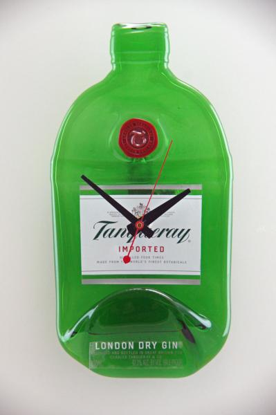 Recycled 750ml Tanqueray Gin Bottle Clock picture