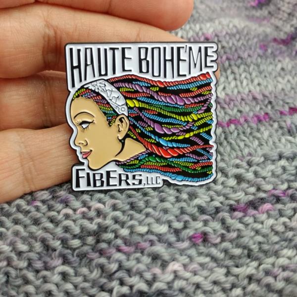 Haute Boheme Fibers Logo Enamel Pin