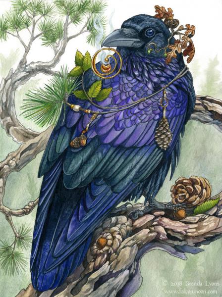 Sylvan Visions - Fantasy Raven Print