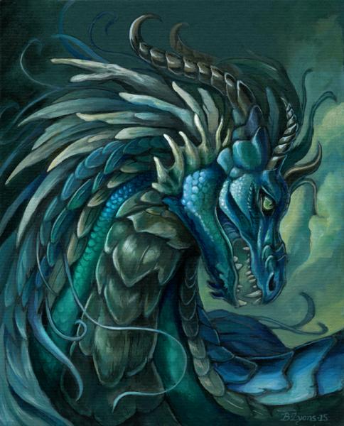 Zephyr - Blue Dragon Print