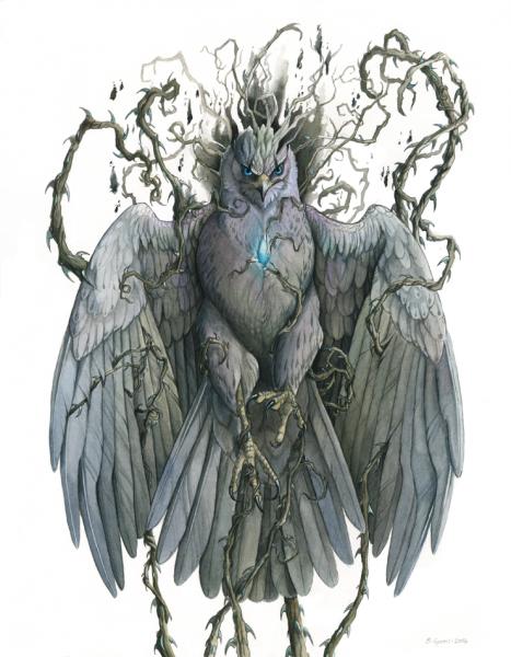 Thorns - Fantasy Hawk Print