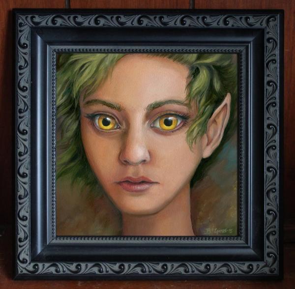 Owl Eyes - Original Faerie Oil Painting picture