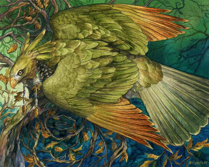 Mossgold - Print - Fantasy Bird