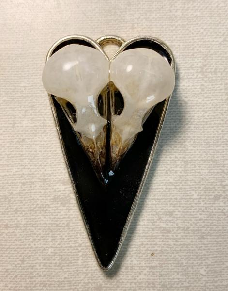 Even in Death bird skull pendant