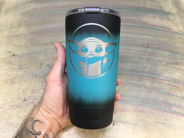 Baby Yoda Themed Yeti Tumblers, Mugs, and Water Bottles picture