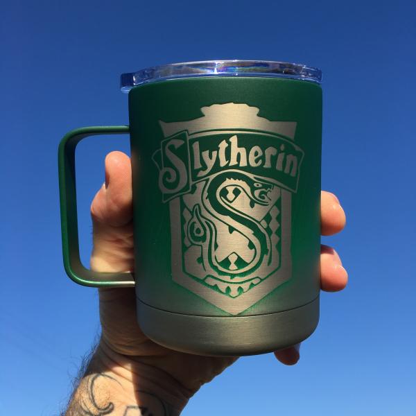 Ombre Slytherin Crest Tumblers, Water Bottles and Mugs