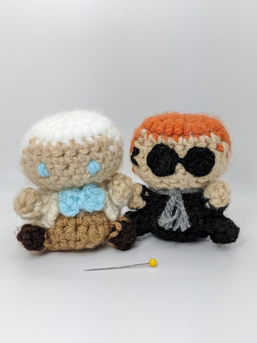 Good Omens ぬいぐるみ I will be giving away a few Good Omens plushies I made soon! More